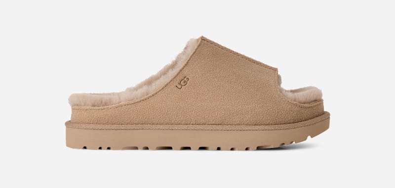 UGG® Greenport Slide für Damen | UGG® EU in Beige, Größe 36, Wildleder