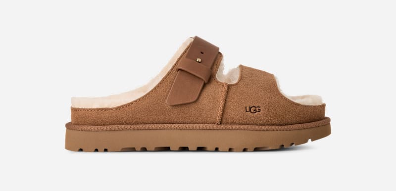 UGG® Greenport Slide mit Riemen für Damen in Brown, Größe 36