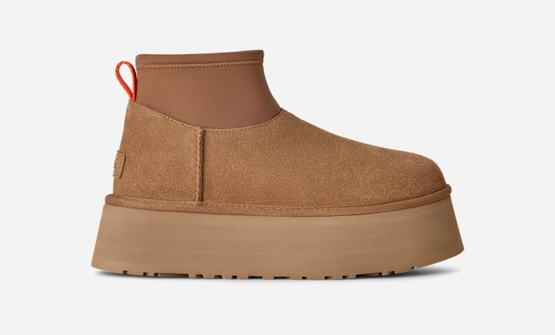 UGG® Classic Mini Dipper Boot für Damen | UGG® EU in Brown, Größe 43, Wildleder/Neopren/Recycelte Materialien/Polyester