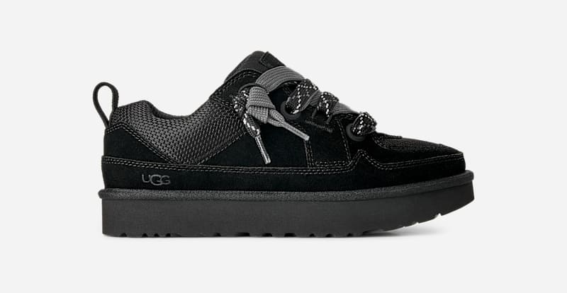 UGG® Lo Lowmel Sneaker für Damen in Black, Größe 36, Wildleder/Textil/Recycelte Materialien