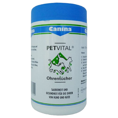 Canina Petvital Ohrentücher für Katzen 120 Stück