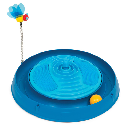 Catit 3in1 mit Massage und Spielzeug blau