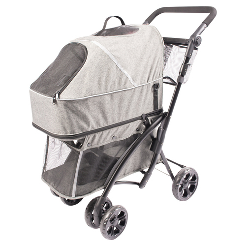 Duvo+ Pet Buggy Deluxe grau für Hunde