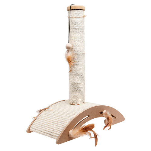 Flamingo Kratzbaum Seegras mit Spielzeug Ella