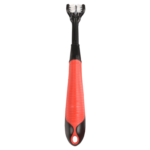 Flamingo Premium Care Zahnbürste Soft Grip schwarz/rot