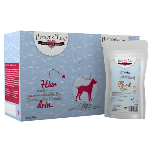 HerzensHund Pferd mit Kürbis 130 g - 18 Stück