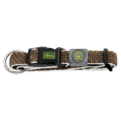 Hunter Halsband Hilo Vario Plus braun, Größe: L / Breite: 3,2 cm