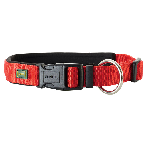 Hunter Halsband Neopren Vario Plus rot/schwarz, Größe: M-L / Breite: 2,0 cm