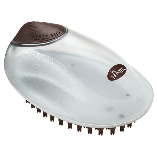 Hunter Pflegestriegel Spa mit integrierter Shampoofunktion braun/grau für Katzen