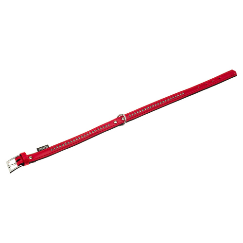 Karlie Halsband Kunstleder Plus Monte Carlo rot, Größe: S