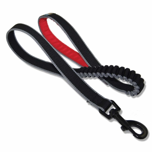 Kurgo Leine Springback Leash Lite schwarz/rot
