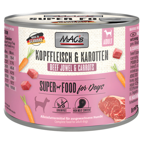 MACs Kopffleisch & Karotten 200 g - 6 Stück