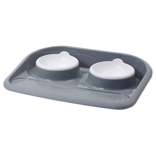 Nobby Dinner Serving Tray Butler grau für Katzen