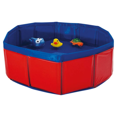 Nobby Katzenpool mit Spielzeug rot/blau