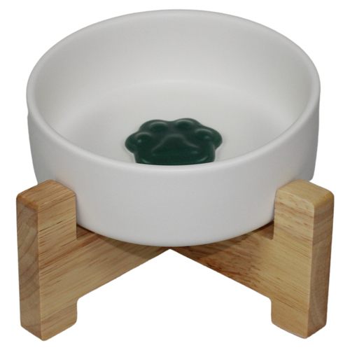 Pettimania Futternapf für Katzen im Bambus-Ständer