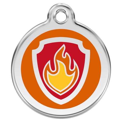 RedDingo Hundemarke mit Gravur Paw Patrol Marshall orange, Größe: M