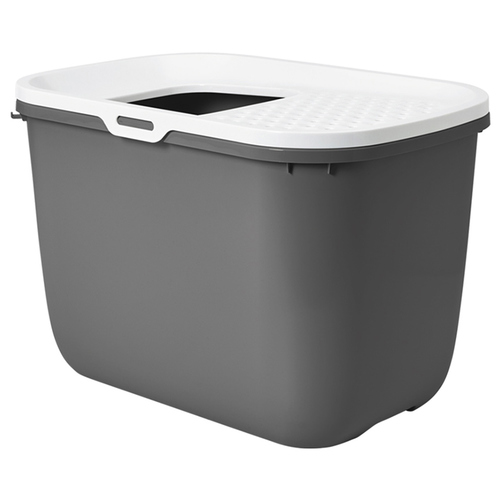 SAVIC Katzentoilette Hop In anthrazit/weiß