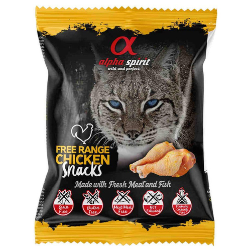 alpha spirit Katzensnack gewürfelt Huhn 50 g