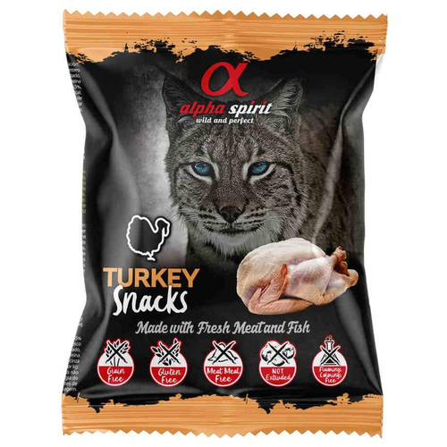 alpha spirit Katzensnack gewürfelt Pute 50 g