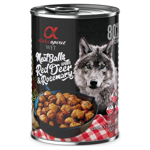 alpha spirit MeatBalls mit Rothirsch und Rosmarin 400 g - 12 Stück