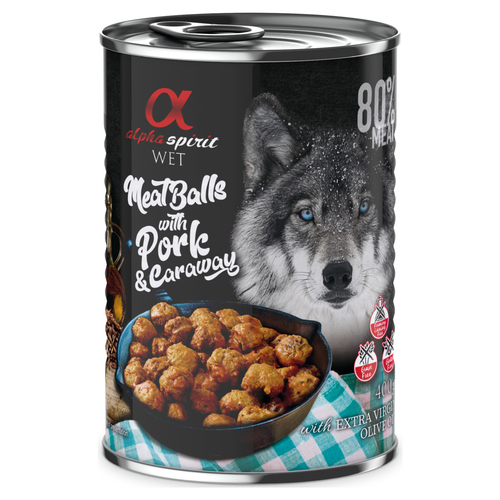 alpha spirit MeatBalls mit Schwein und Kümmel 400 g - 12 Stück