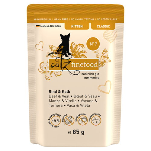 catz finefood Kitten No. 07 Rind + Kalb 85 g