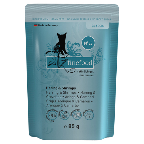 catz finefood No. 13 Hering & Shrimps 85 g - 16 Stück