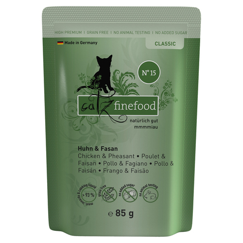 catz finefood No. 15 Huhn & Fasan 85 g - 16 Stück
