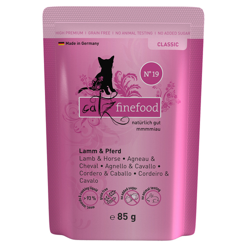 catz finefood No. 19 Lamm & Pferd 85 g - 16 Stück