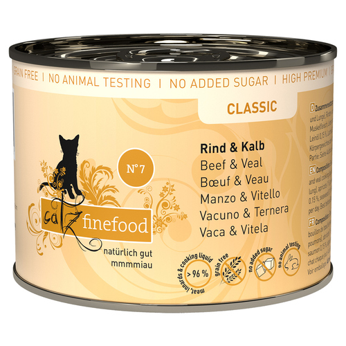 catz finefood No. 7 Rind & Kalb 200 g - 6 Stück