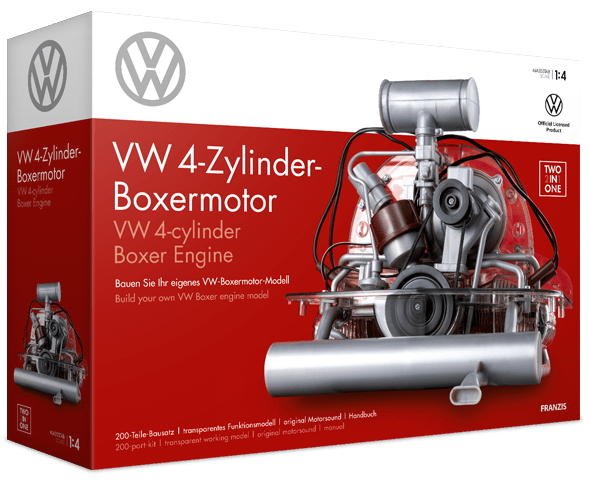 VW 4-Zylinder-Boxermotor, Motorbausatz im Maßstab 1:4