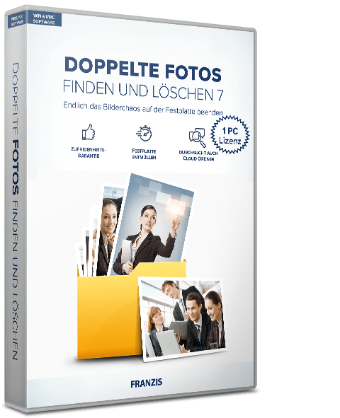 Doppelte Fotos finden und löschen - 1 Platz-Lizenz