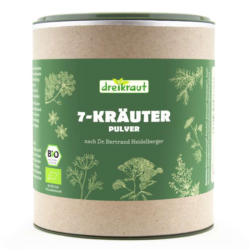 Bio-7-Kräuter-Pulver nach Bertrand Heidelberger, 7-Kräuterstern, 250g