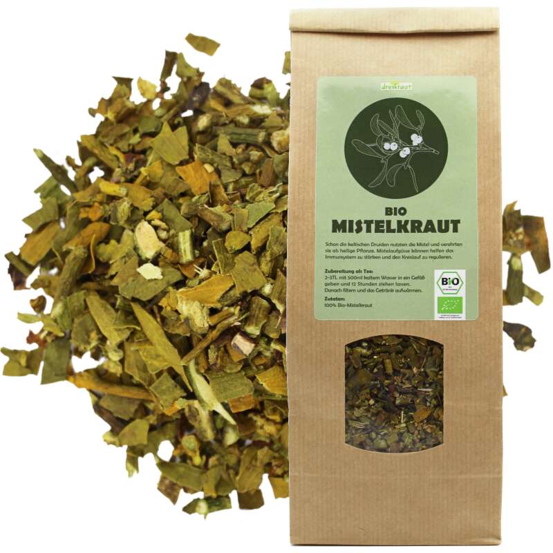 Mistelkraut Bio, geschnitten, 250g, Mistel-Tee, Wildsammlung aus Europa