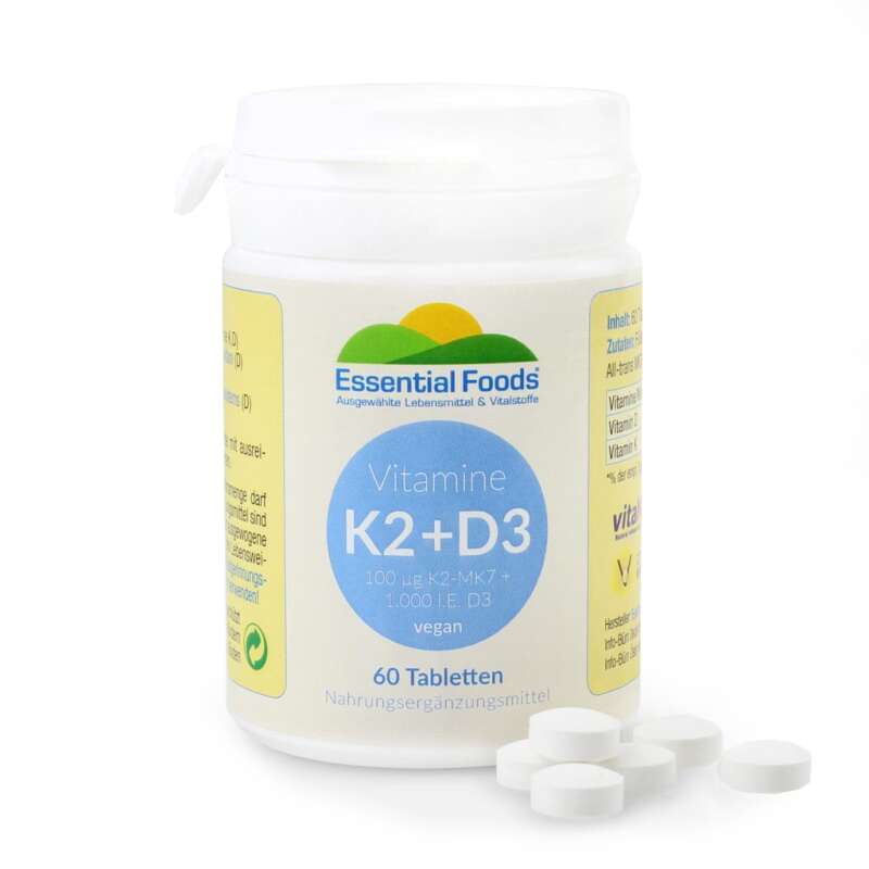 D3 mit K2 - Das starke Duo für die Knochen, 60 Tabletten