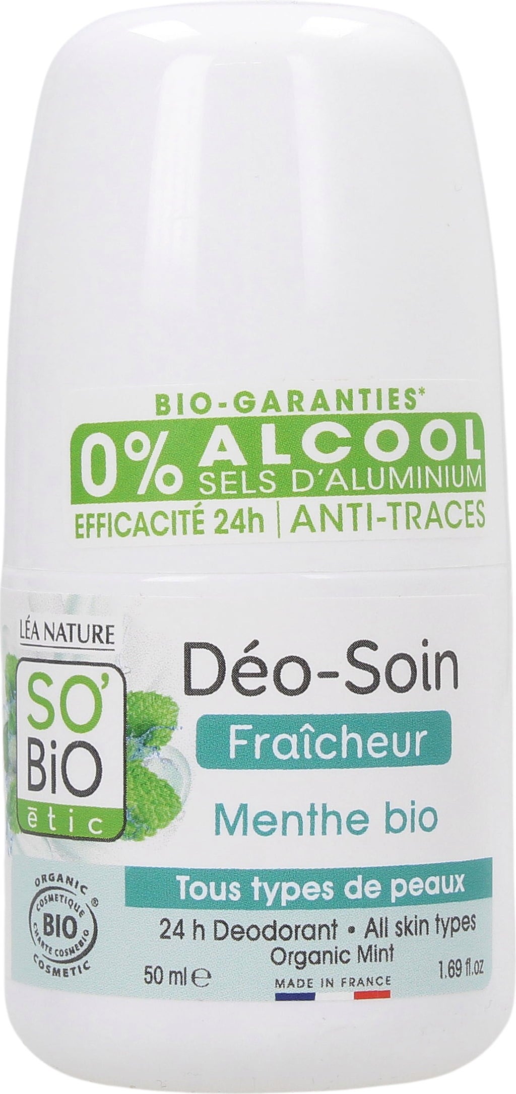 LÉA NATURE SO BiO étic Bambus-Deo Roll-on Minzfrische - 50 ml