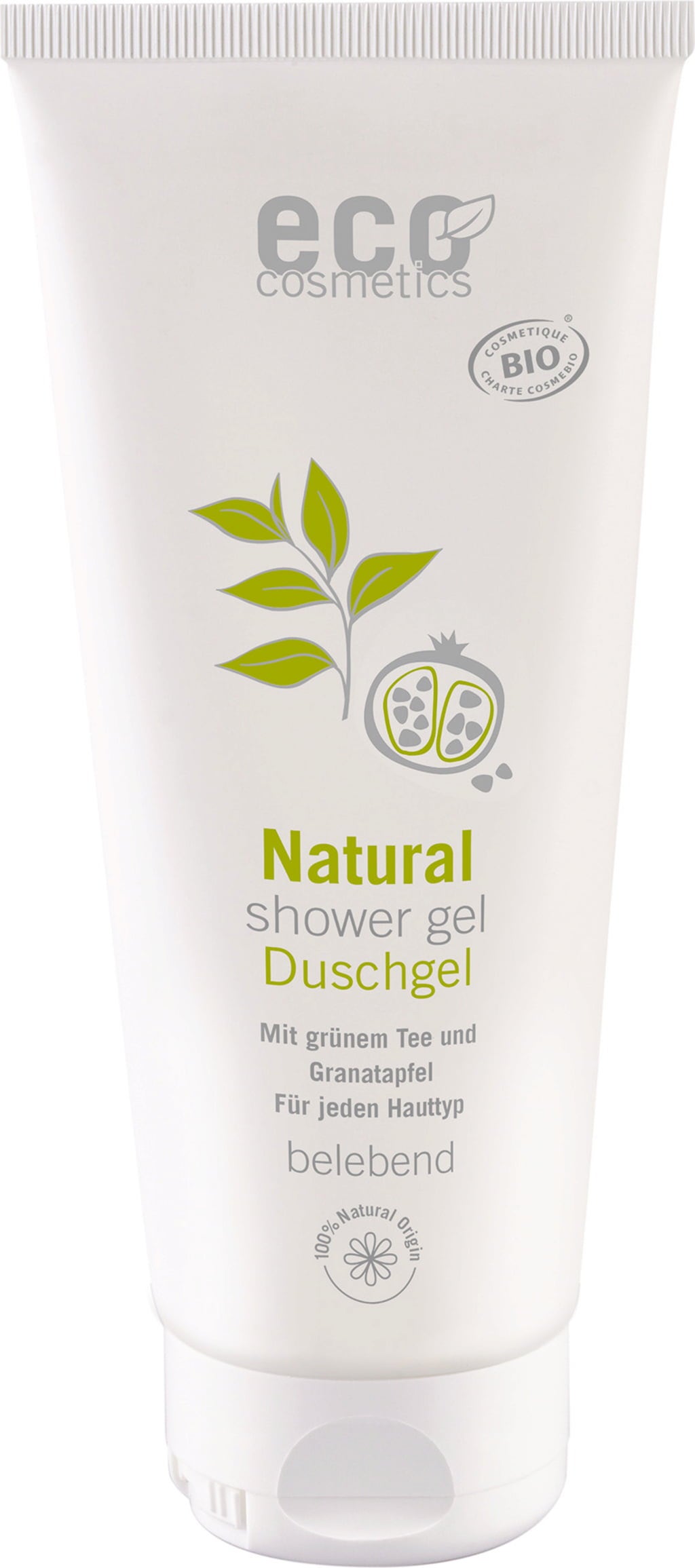 eco cosmetics Duschgel Grüntee & Granatapfel - 200 ml
