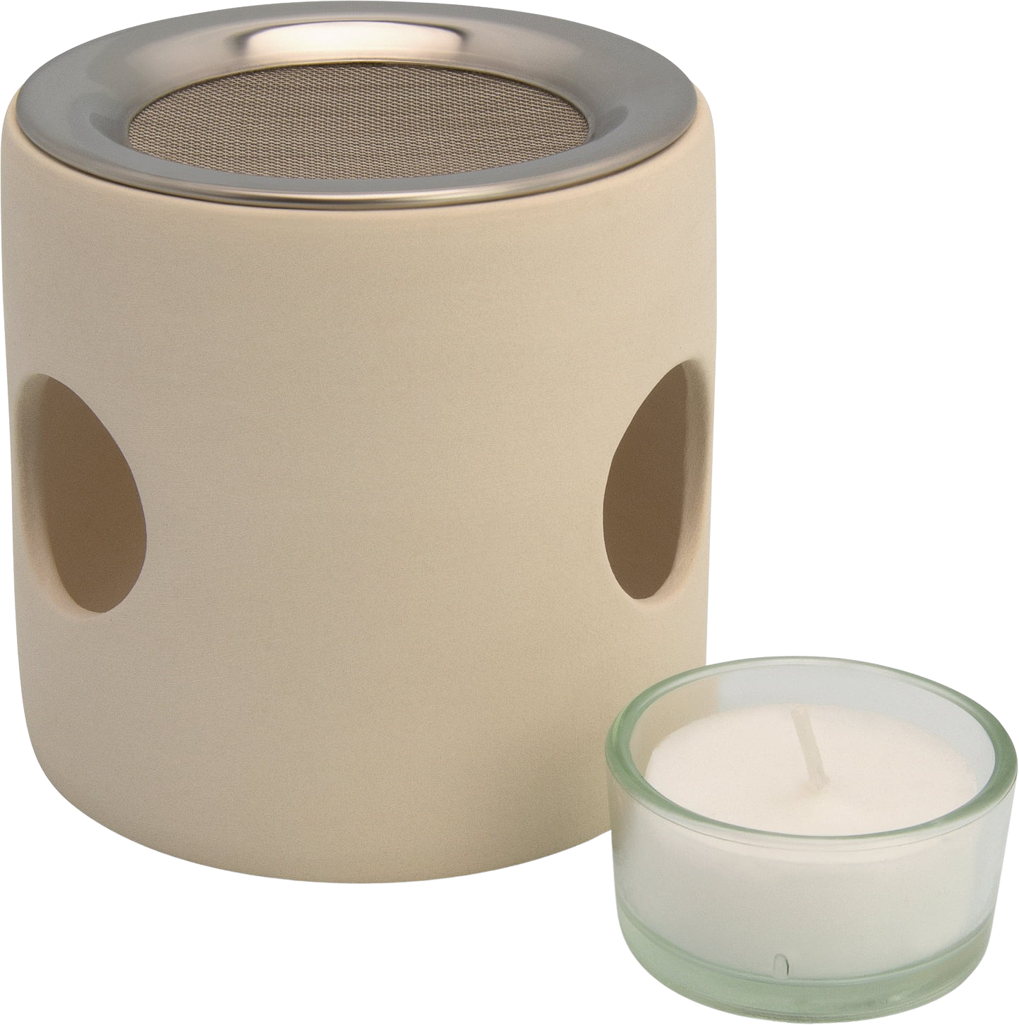 farfalla Zylinder Räucherstövchen beige mit Sieb - 1 Stk