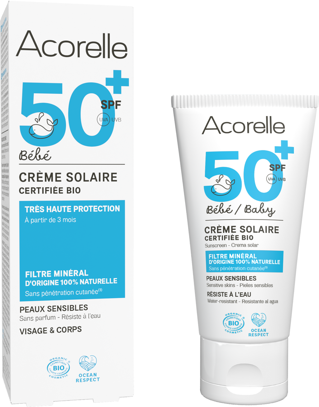 Acorelle Baby Sonnencreme LSF 50+ ohne Duft - 50 ml