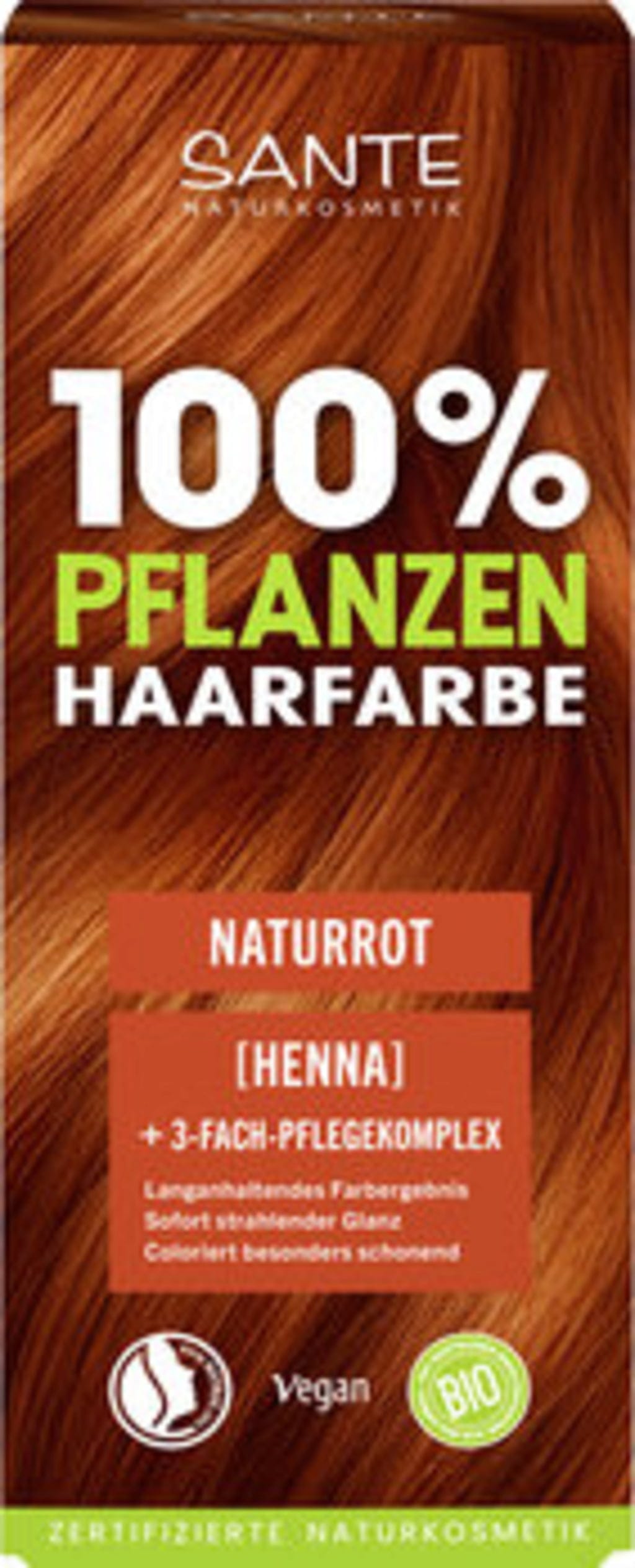 Santé – naturally. Pflanzen-Haarfarbe Naturrot - 100 g