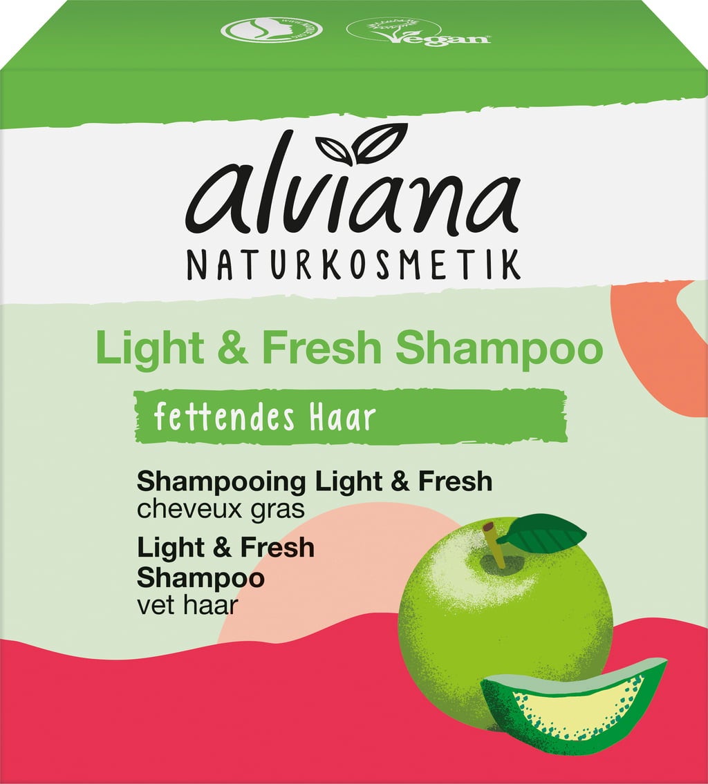 alviana Naturkosmetik Festes Shampoo Bio-Apfel & Bio-Aloe Vera - 60 g