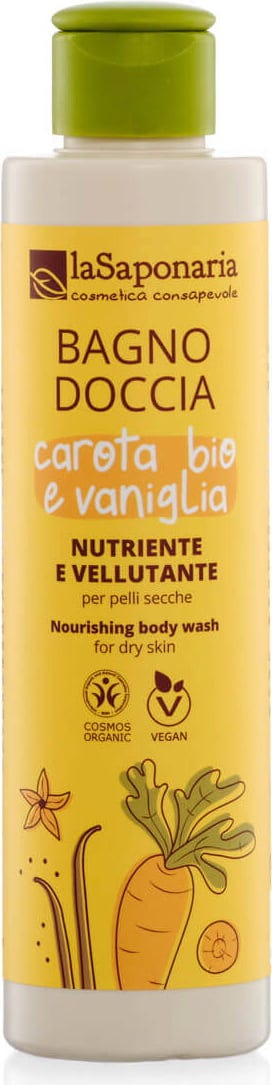 La Saponaria Nährendes & Samtiges Duschgel Karotte & Vanille - 200 ml