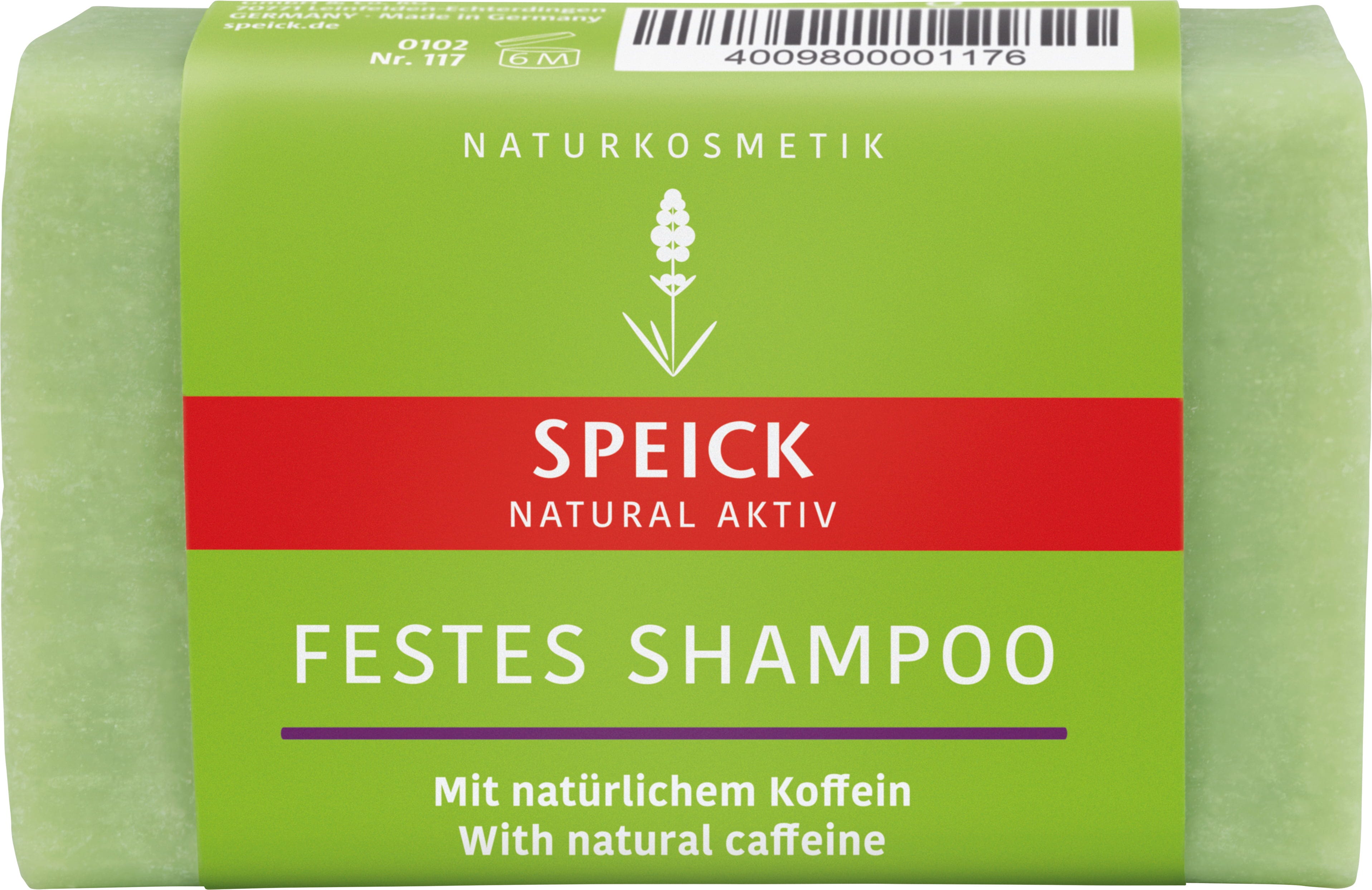 SPEICK Natural Aktiv Festes Shampoo mit natürlichem Koffein - 60 g