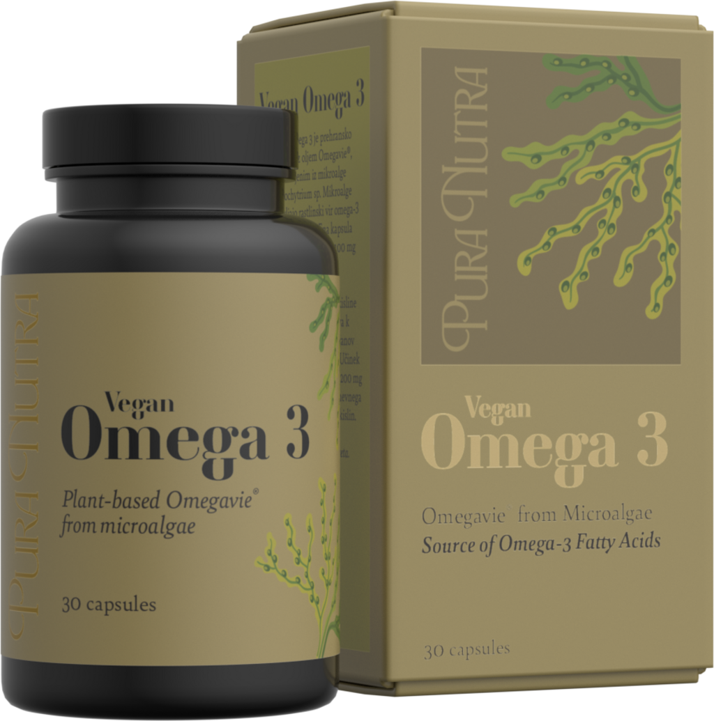 Pura Nutra Vegan Omega 3 - 30 Kapseln