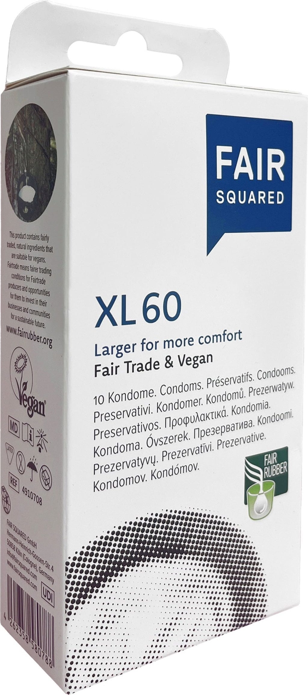 FAIR SQUARED Kondom XL 60 - 10 Stück