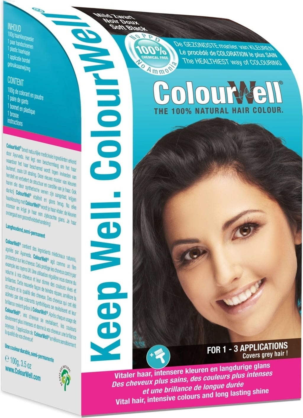 ColourWell Haarfarbe Sanftes Schwarz - 100 g