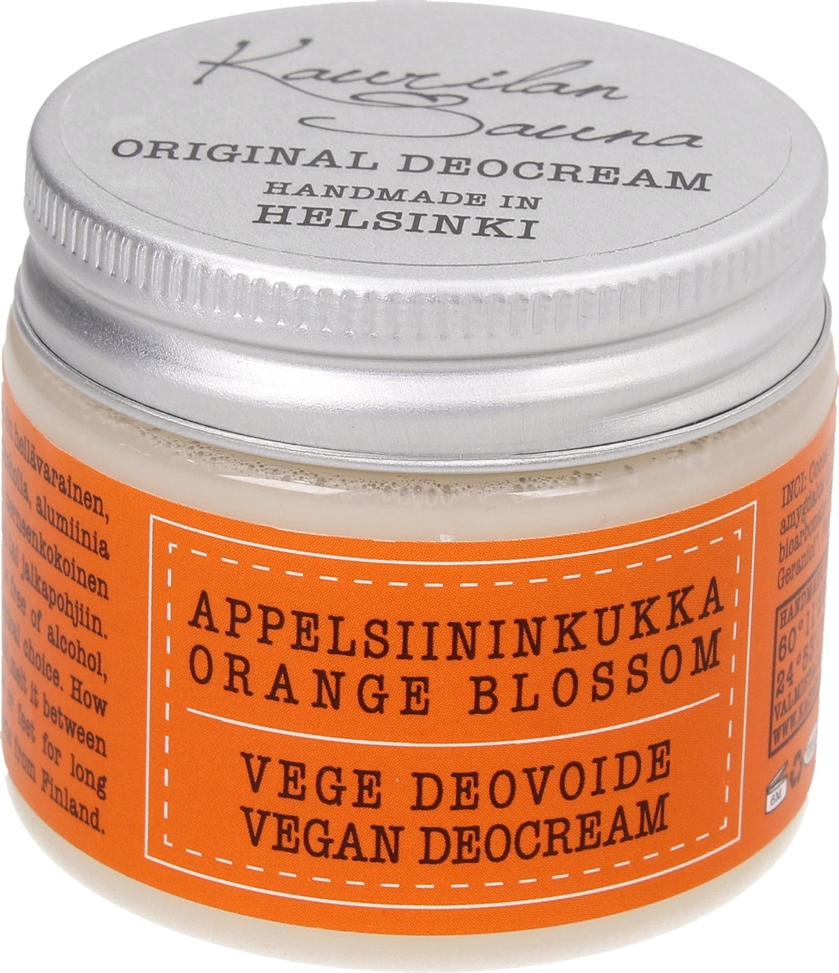 Kaurilan Sauna Vegan Deo Cream - Orange Blossom