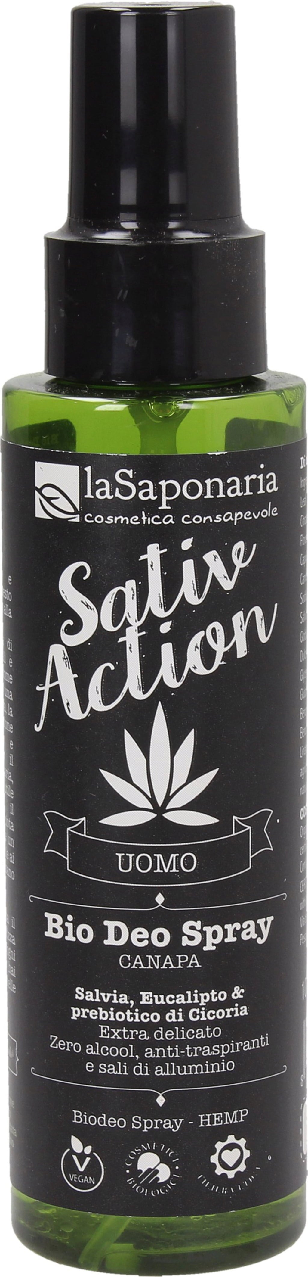 La Saponaria Uomo SativAction Bio Deo Spray - 100 ml