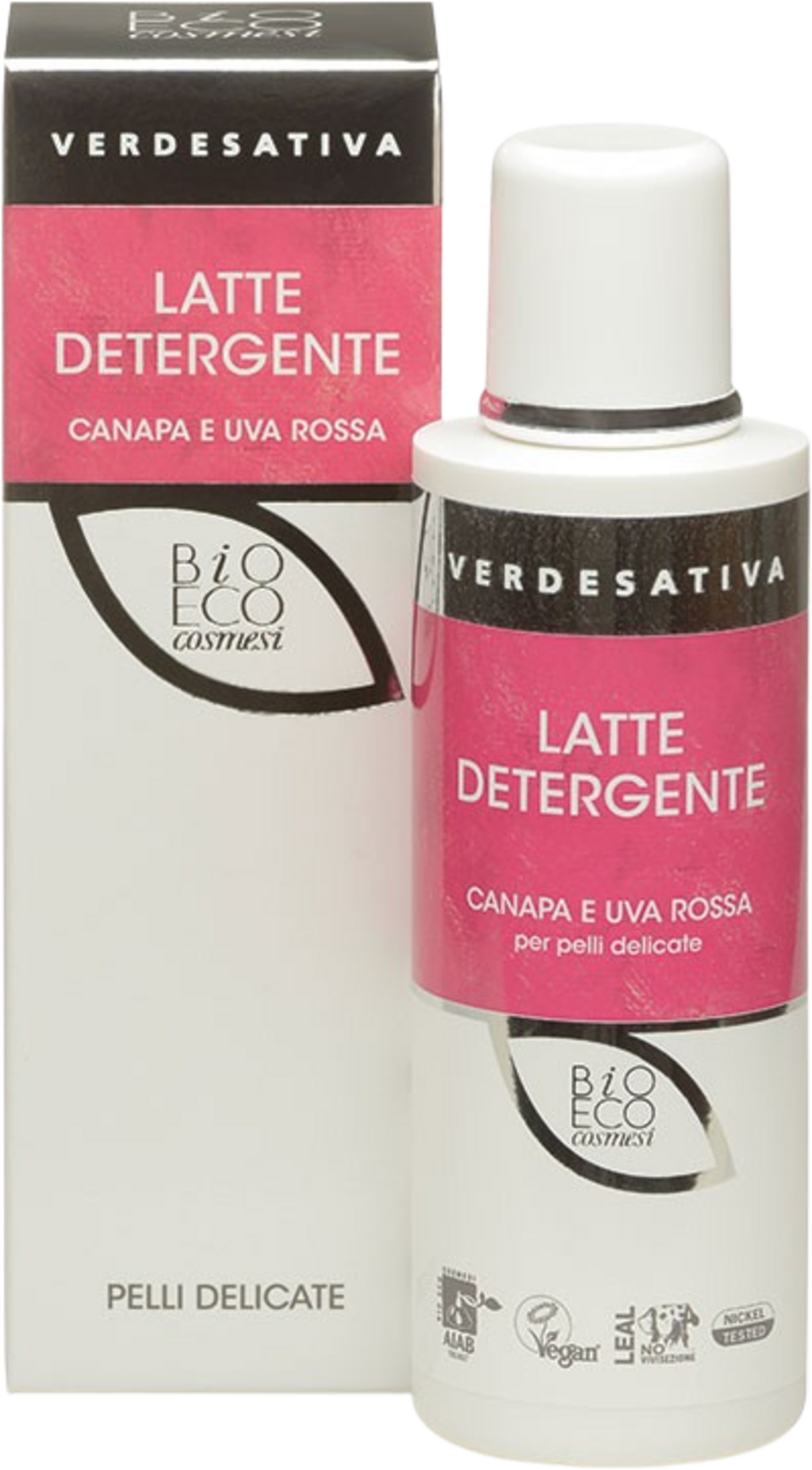 VERDESATIVA Reinigungsmilch Hanf & Rote Traube - 200 ml