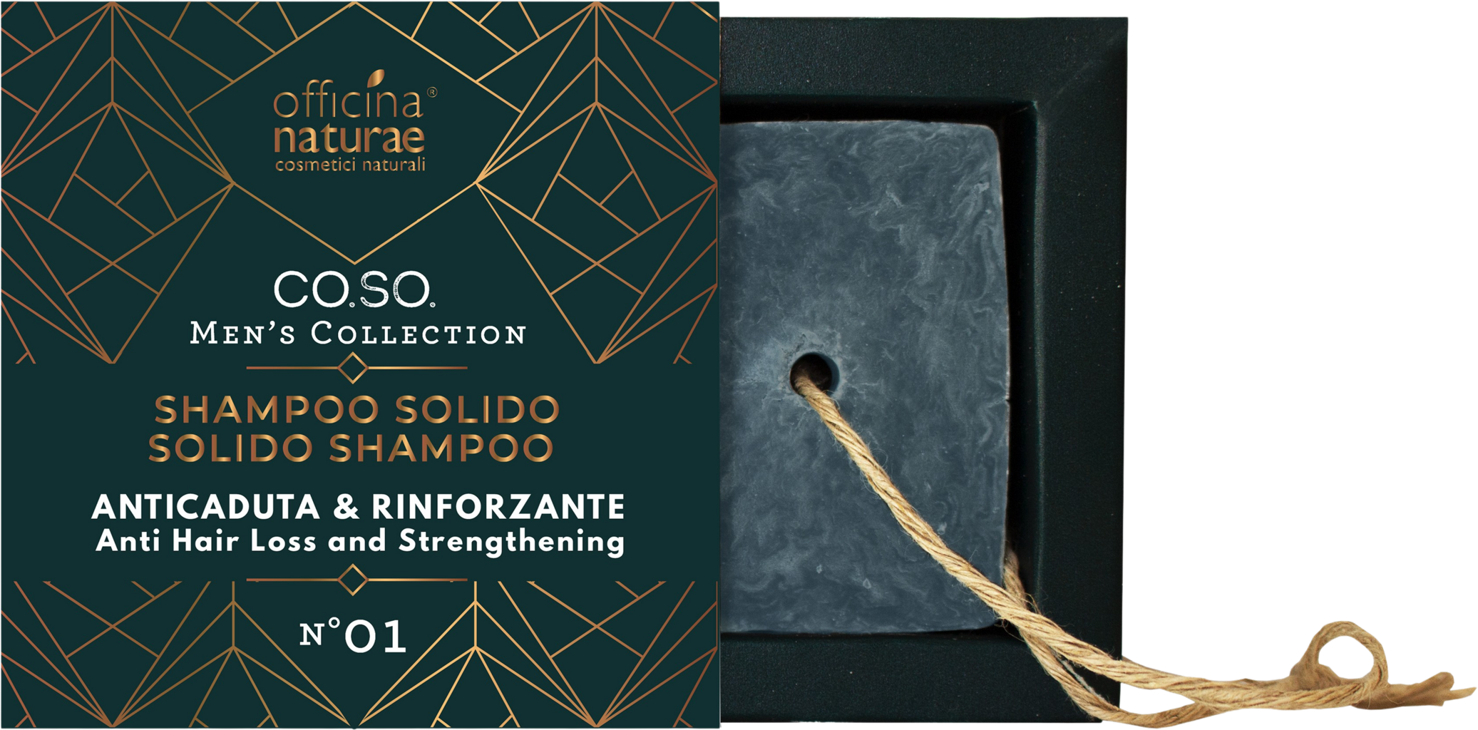 Officina Naturae MEN Festes Shampoo Anti-Haarausfall N°01 - 50 g